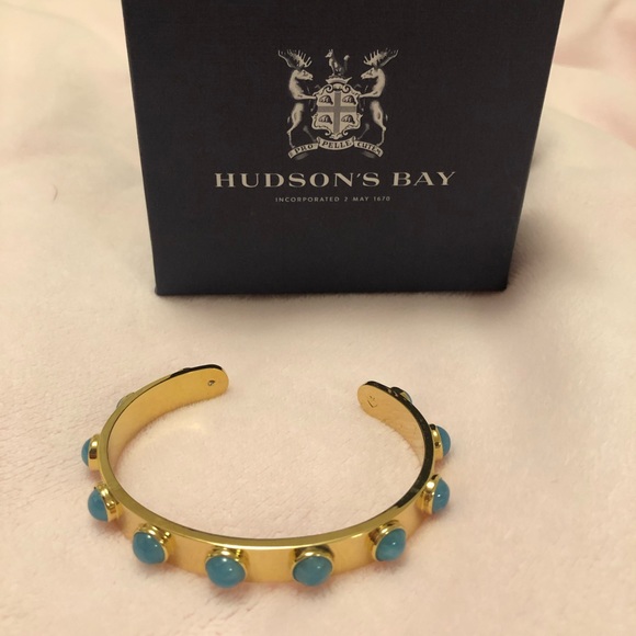 Kate Spade - Gold Bangle with Turquoise stones - Picture 2 of 3